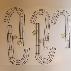 Candy Cane Wreath Making Forms 5 pc Lot 15” Metal Wire Frame DIY Christmas Craft